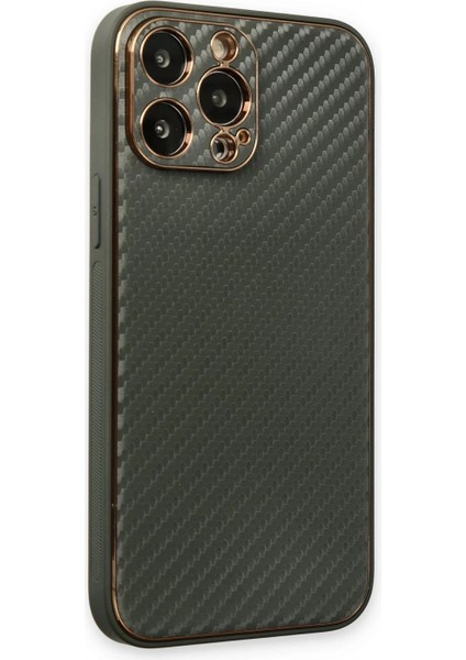 Ieg iPhone 13 Pro Kılıf Coco Karbon Silikon - Füme modelleri