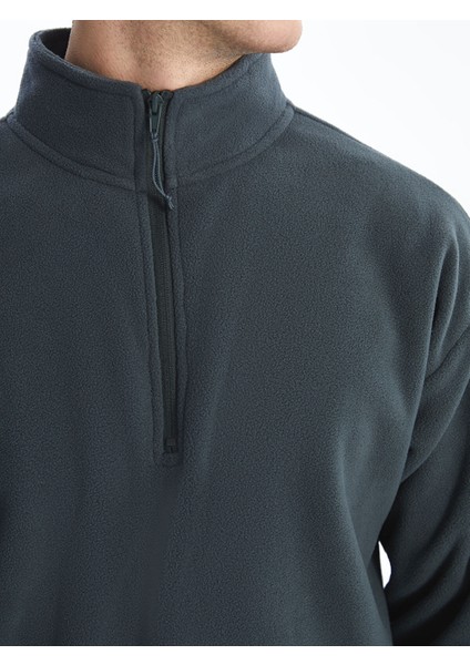 Yeni Sezon Dik Yaka Uzun Kollu Polar Erkek Sweatshirt modelleri