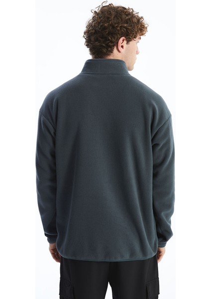 Yeni Sezon Dik Yaka Uzun Kollu Polar Erkek Sweatshirt fırsatları