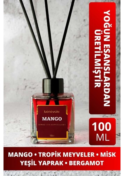 Mango Bambu Çubuklu Oda Kokusu 100 ml / Tropikal, Aromatik ve Meyveli Koku Notaları fırsatları