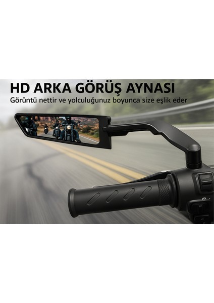 Motosiklet Evrensel Geri Görüş Aynası Seti Alüminyum Gövde Hd Geniş Açılı 2 Adet Mootsiklet Aynası modelleri
