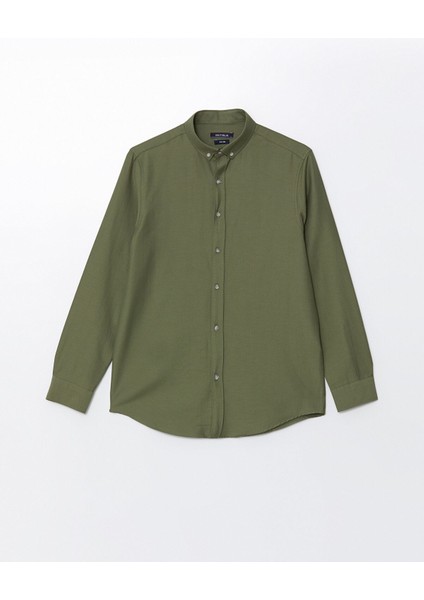 Yeni Sezon Slim Fit Uzun Kollu Armürlü Erkek Gömlek indirimleri