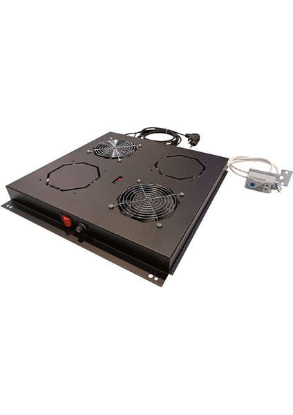 Ager VG-F4T-A-S1 Termostat Swıtchlı 4 Lü Siyah Fan Grubu