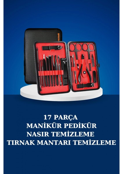 Ieg® 17 Parça Manikür Seti Taşınabilir Özel Çantalı El ve Ayak Bakımı Tırnak Batığı Temizleme fiyatları