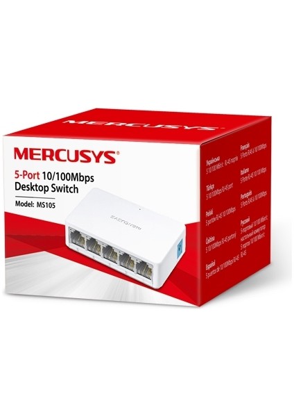 Tp-Lınk Mercusys MS105 5 Port 10/100 Yonetılemez Desktop Swıtch Plastik Kasa fiyatları