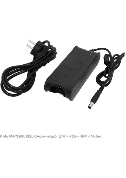 FPA-7226DL Notebook Adaptör (Dell) 19.5V 4.62A (Uç Boyutu : 7.4 x 5.0mm)