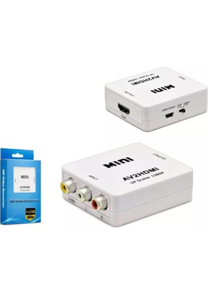 HDX1282 Hd Vıdeo Convertor Av (In) To HDMI (Out) Beyaz