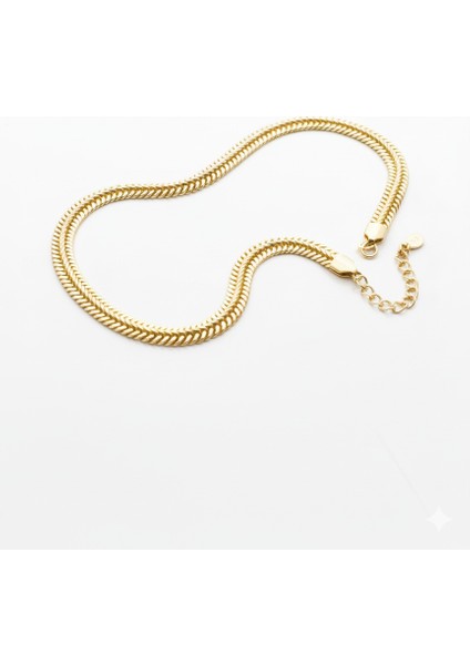 Çelik Çift Sıra Yılan Zincir Kolye Kalın Kararmaz Altın Rengi Choker Kadın Takı fiyatları