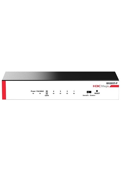 H3C Magıc 9801A5BX BS205T-P 5 Port 10/100/1000 4 Port Poe+ 57W Yonetılemez Desktop Swıtch