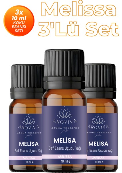 Melissa 3'lü Oda Kokusu Seti - Ferah & Rahatlatıcı (3X10ML)
