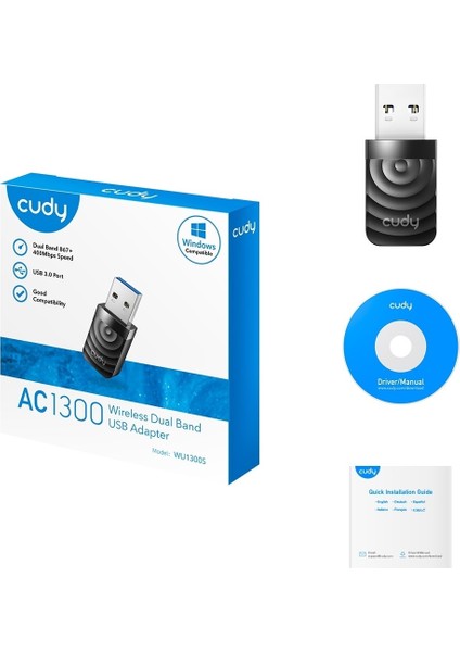 Cudy WU1300S 1300MBPS USB 3.0 Wıreless Adaptör fiyatları