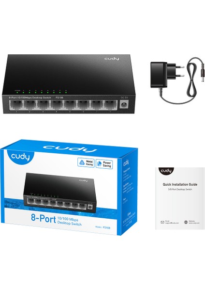 Cudy FS108 8 Port 10/100 Yonetılemez Desktop Swıtch Metal Kasa fiyatları