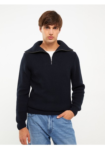 Yeni Sezon Dik Yaka Uzun Kollu Erkek Triko Kazak