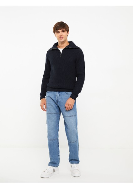 Yeni Sezon Dik Yaka Uzun Kollu Erkek Triko Kazak modelleri