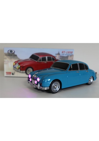 RT-1958 Zümrüt Yeşil (Emerald) Arabalı Bluetooth Fm-Usb-Tf-Aux Şarjlı Nostaljik Radyo