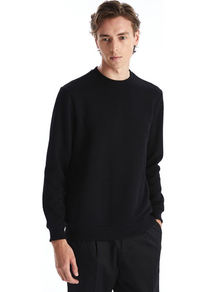 Yeni Sezon Bisiklet Yaka Uzun Kollu Erkek Sweatshirt