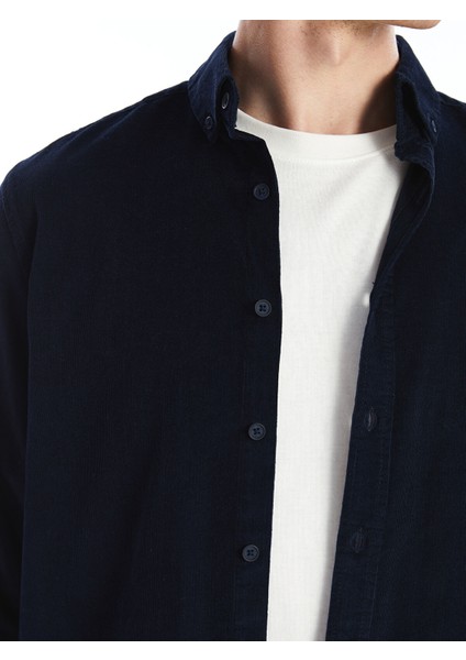 Yeni Sezon Regular Fit Uzun Kollu Kadife Erkek Gömlek modelleri