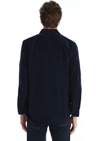 Yeni Sezon Regular Fit Uzun Kollu Kadife Erkek Gömlek fırsatları