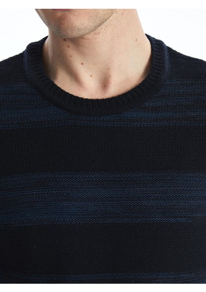 Yeni Sezon Bisiklet Yaka Uzun Kollu Çizgili Erkek Triko Kazak modelleri