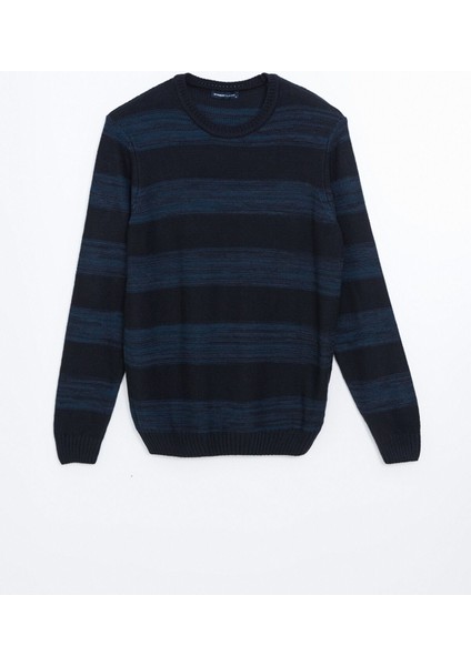 Yeni Sezon Bisiklet Yaka Uzun Kollu Çizgili Erkek Triko Kazak indirimleri