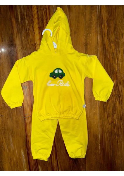 Nrtmsa 6-24 Aylık Araba Baskılı Takım Sarı (Beden: 12-18)