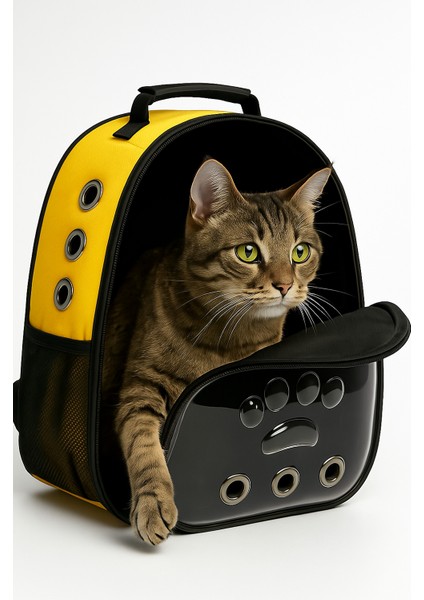 Kedi Köpek Taşıma Çantası Sarı Renk