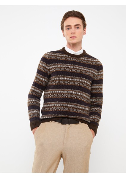 Yeni Sezon Bisiklet Yaka Uzun Kollu Desenli Erkek Triko Kazak fiyatları