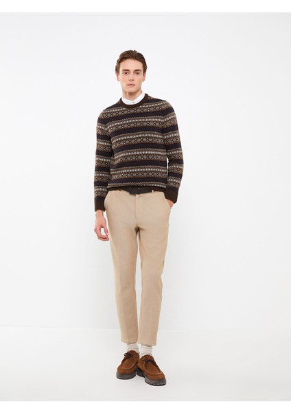 Yeni Sezon Bisiklet Yaka Uzun Kollu Desenli Erkek Triko Kazak modelleri