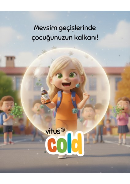 Vitus Cold Kids Ekinezya Kekik Zencefil Hatmi Içeren Bitkisel Bağışıklık Çocuk Şurubu 100 ml indirimleri