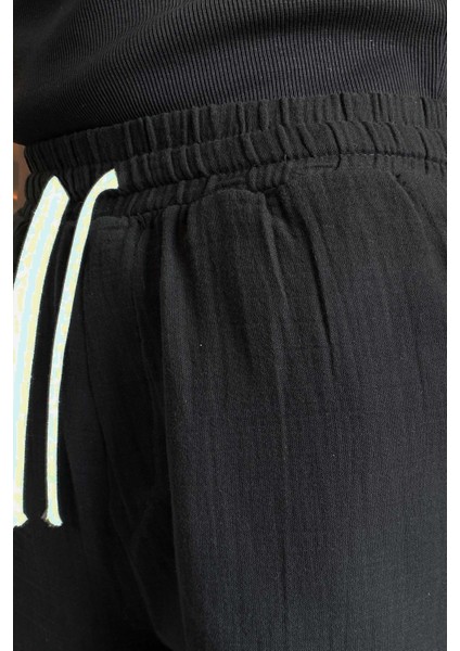 Müslin Kumaş Siyah Şort fiyatları