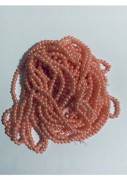 4mm Plastik Inci Boncuk 2 Dizi Yaklaşık 400 Adet. Yavru Ağzı