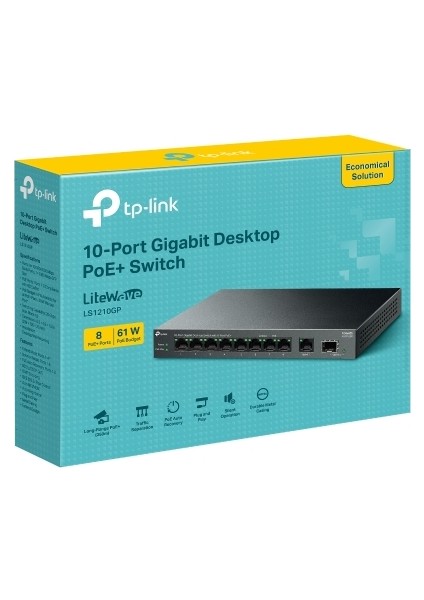 Tp-Lınk LS1210GP 10 Port 10/100/1000 8 Port Poe+ Yonetılemez Desktop Swıtch Metal Kasa fırsatları