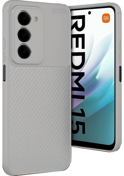 Xiaomi Redmi 15 4g Kılıf Karbon Görünümlü Silikon Azn-Negro
