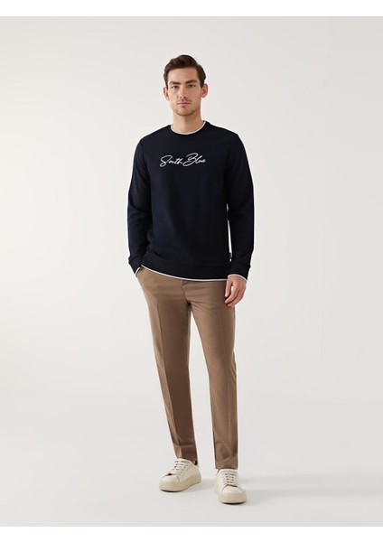 Yeni Sezon Bisiklet Yaka Uzun Kollu Baskılı Erkek Sweatshirt fiyatları