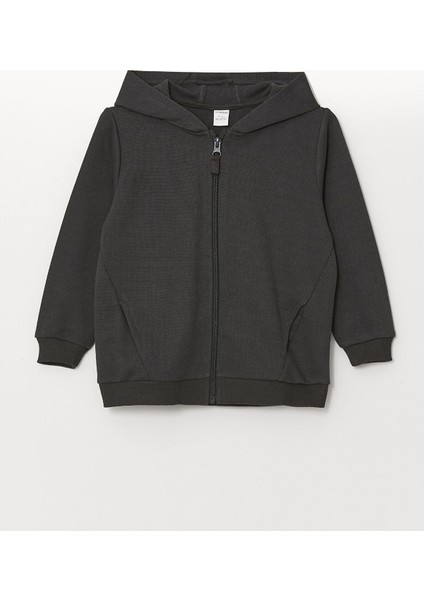 Yeni Sezon Kapüşonlu Erkek Çocuk Fermuarlı Sweatshirt