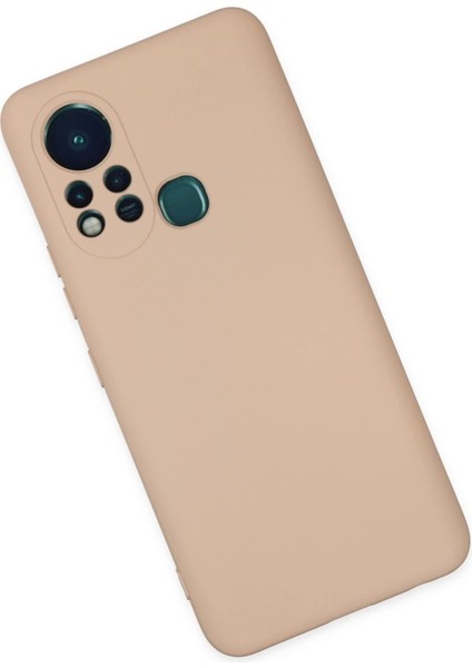 Infinix Hot 11S Kılıf Nano Içi Kadife Silikon - Pudra modelleri