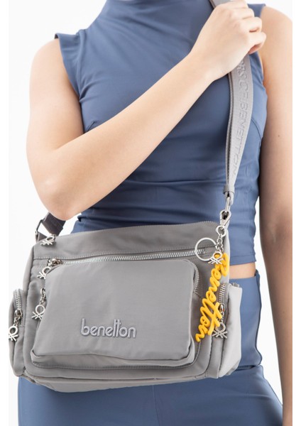 Benetton Kadın Kol Çantası Gri BNT1496