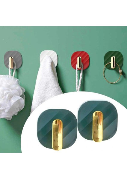 Ieg® 2li Yapışkanlı Askılık Dolap Kapak Kulpu Yeşil (4887)