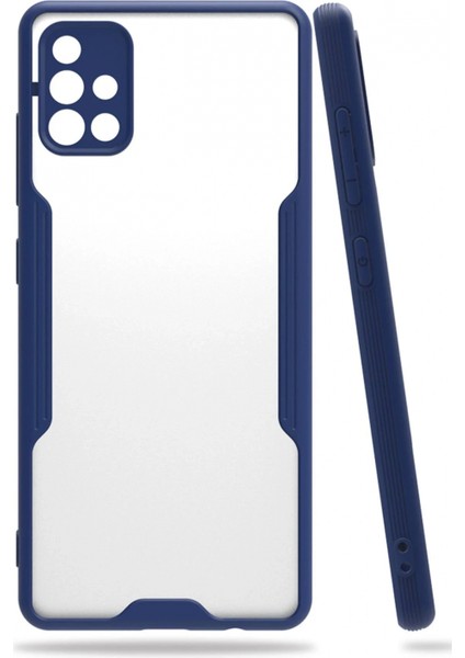Ieg Samsung Galaxy A71 Kılıf Platin Silikon - Lacivert