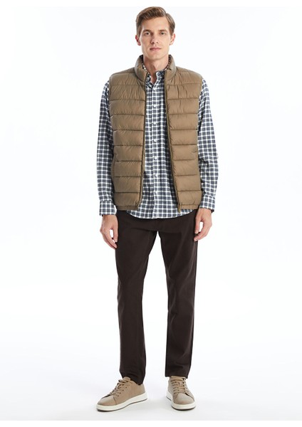 Yeni Sezon Standart Kalıp Dik Yaka Erkek Şişme Yelek fırsatları