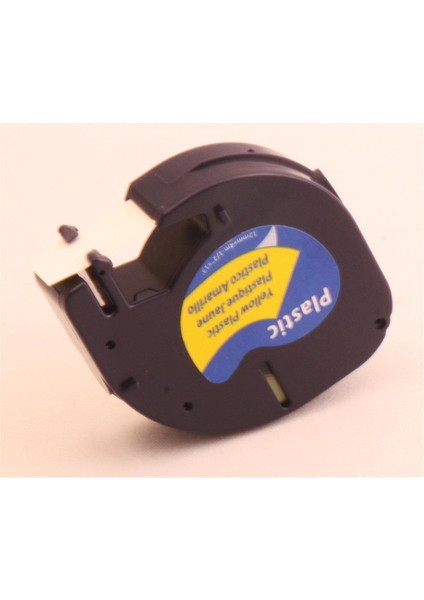 Krt-Muadil 12 mm Sarı Üzerine Siyah Plastik 4 Metre