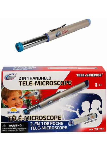 Oyuncak Bilim Kalem Tipi Tele-Mikroskop Set 2 In 1 Portatif 23121