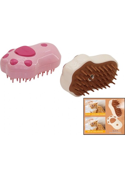 Ieg® Pati̇ Şeki̇l- USB Şarjlibuharli=su Hazneli̇kedi̇- Köpek- Evci̇l Hayvan Yikamafirçasi (4887)