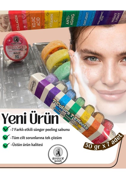 Hürrem Makaron 7 Li Süngerli Sabun