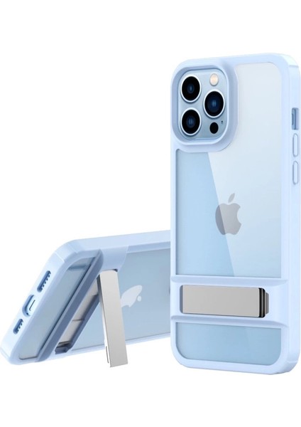 Iphone 13 Pro Kılıf Rolet Stand Kapak - Sierra Blue