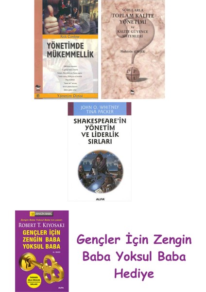 Yönetimde Mükemmellik + Sorularla Toplam Kalite Yönetimi ve Kalite Güvence Sistemleri + Shakespea...