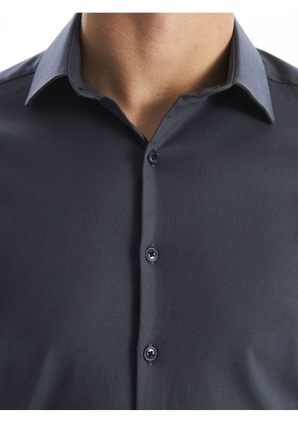 Yeni Sezon Slim Fit Uzun Kollu Gabardin Erkek Gömlek modelleri