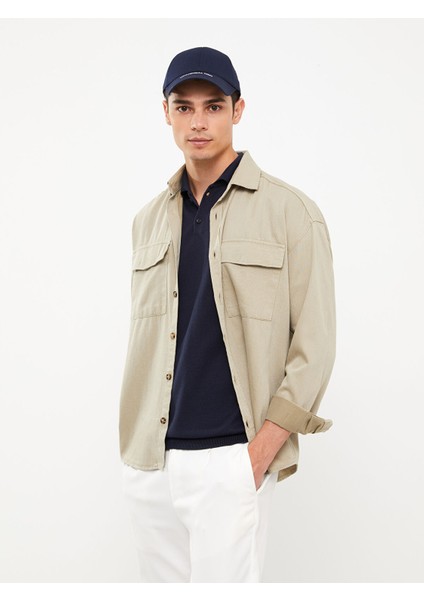 Yeni Sezon Rahat Kalıp Uzun Kollu Armürlü Erkek Gömlek Ceket fiyatları