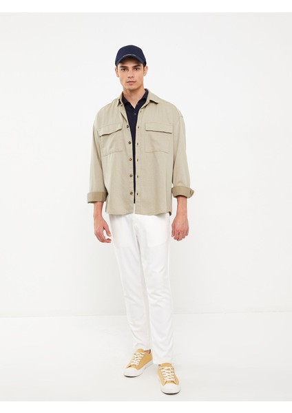 Yeni Sezon Rahat Kalıp Uzun Kollu Armürlü Erkek Gömlek Ceket modelleri