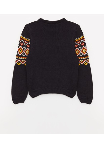 Yeni Sezon Bisiklet Yaka Desenli Uzun Kollu Erkek Çocuk Triko Kazak fırsatları